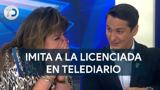 Erick Rocha imita a María Julia Lafuente en Telediario [upl. by Naginarb12]