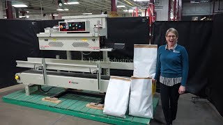 Fischbein Bag Sealer Hot Air PBC6000 Demonstration [upl. by Lynette]