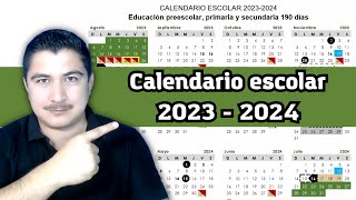 Calendario escolar 2023  2024  Anteproyecto [upl. by Sorips]