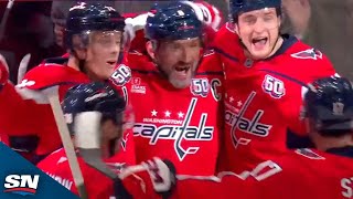 Alex Ovechkin Buries Pair Of First Period Goals vs Rangers [upl. by Cirderf]