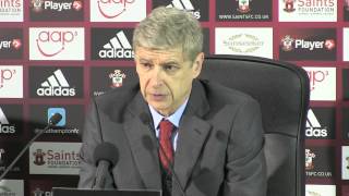 Arsene Wenger after Southampton v Arsenal  28 1 2014 [upl. by Eddi]