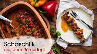 Schaschlik aus dem Römertopf  Ein Rezept von Römertopf [upl. by Auqinaj]