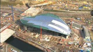 Olympic Park flythrough March 2010  London 2012 [upl. by Rhianon899]