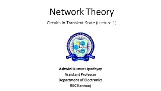 Network Theory Lec 41 Transients RL Circuit in Transient State [upl. by Alolomo]