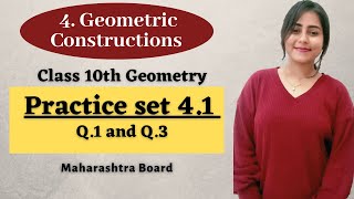 Chp 4 Geometric Construction  Practice set 41  Construction of Similar Triangle  Clas10  Maths2 [upl. by Ysdnil]