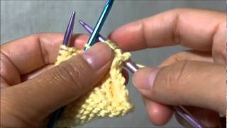 How to knit basic cables C4F 4 Stitches Cable Front [upl. by Nnailuj]