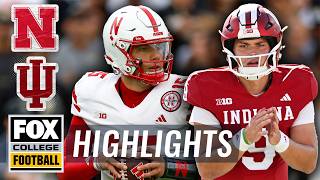 Nebraska Cornhuskers vs No 16 Indiana Hoosiers Highlights  FOX College Football [upl. by Ailee]