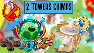 2 Towers Chimps with Archmage and Etienne on Cubism by Chainsaw  BTD6 Update 34 [upl. by Eannaj]