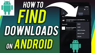 How To Find Downloads On Android [upl. by Reisinger]