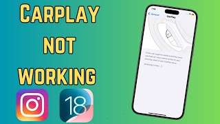 How to Fix CarPlay Not Working On iPhone in iOS 18  2024 [upl. by Amihsat]