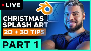 Making a Christmas Complete ART Part 1  LIVE 5D with Jhon [upl. by Ardnwahs]