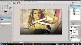 Efecto Collage Polaroid GIMP [upl. by Nawram790]