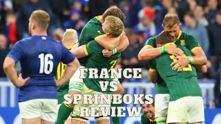 France vs Springboks Rugby World Cup quarter final review [upl. by Ataga656]