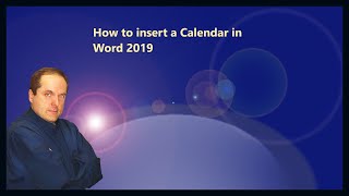 How to insert a Calendar in Word 2019 [upl. by Daphene]