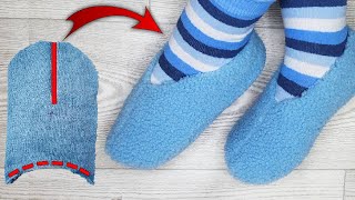 ✅It’s very simple even for beginners ⚡easy sewing of socksslippers [upl. by Aliuqa13]