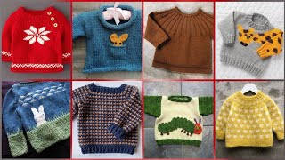 Beautiful Baby Pull Over Sweater Design Knitting Pattern  Knitted Woolen Sweater Design [upl. by Wimsatt956]