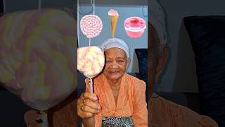 Great Grandmother👵Eating Food Emoji Challenge🍭🍦🍮mukbang eating marsmallow makan food [upl. by Hcnarb]