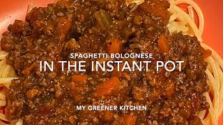 Spaghetti Bolognese in the Instant Pot [upl. by Lahtnero]