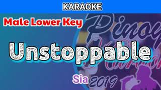 Unstoppable by Sia Karaoke  Male Lower Key [upl. by Alaaj]