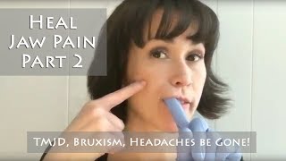 TMJD Teeth grinding help  self massage to end jaw pain migraines headaches [upl. by Nillad]