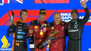 2023 Singapore Grand Prix  Podium Anthems [upl. by Aynot]