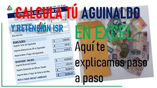 CALCULA EL AGUINALDO Y SU RETENCIÓN DE ISR EN ESTA PLANTILLA conta contable [upl. by Ardnik]