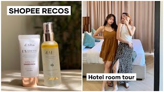 VLOG・Hotel room tour summer and a shopee recos haul [upl. by Leslie603]