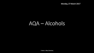 AQA 35 Alcohols REVISION [upl. by Ennaecarg]