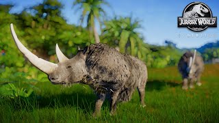 NEW Woolly RHINO vs Ceratosaurus and Majungasaurus  Jurassic World Evolution [upl. by Kaufman]