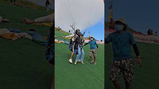 Paragliding Pokhara Nepal Sarangkot 🇳🇵Tandemflight Paragliding Takeoff🪂🇳🇵 nepalisong [upl. by Penoyer]