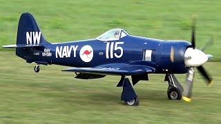 BEST SOUNDING RC PLANE EVER  SEA FURY WITH HUGE PROP [upl. by Enayr]