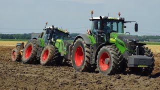 Fendt 1050 en 939 goed voor 900 PK Van Werven diepploegen Tiefpflügen Trekkerweb deep ploughing [upl. by Anirav]