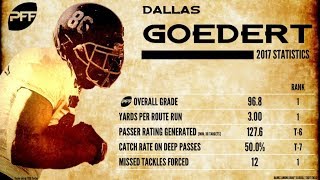 Dallas Goedert Scouting Report  PFF NFL Draft [upl. by Gorton]