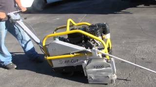 Husqvarna 10quot SoffCut X2000 Concrete Saw 9hp Robin Subaru Engine [upl. by Meredi]