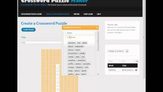 Crossword Puzzle Maker Tutorial [upl. by Eckmann]