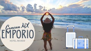 OVERBOOKED flight lead to free stay at Emporio Cancun Hotel Review [upl. by Anisirhc]