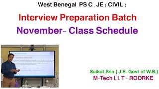 PSC JE Interview Preparation Batch  November Class Schedule [upl. by Llerrej]