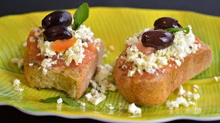 How To Make Greek Cretan Dakos Rusk Ntakos Salad [upl. by Chap]