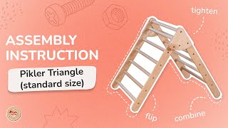 Pikler Triangle standard size assembly instructions [upl. by Nyrac]