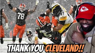 CHIEFS FAN REACTS TO Pittsburgh Steelers vs Cleveland Browns Game Highlights [upl. by Notsgnal468]