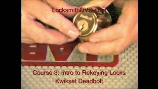 03 02 Course 3 Part 2  How to Rekey Locks  Kwikset and Schlage Locks [upl. by Sollie]