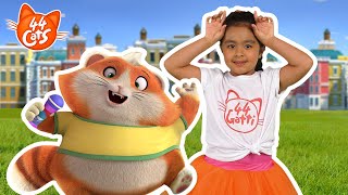 Easy Choreography for Kids  Lets DANCE ALONG 44 Cats 😎👌  Dance Tutorial [upl. by Alleul]