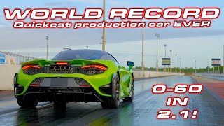 A NEW KING  Quickest Production car EVER  McLaren 765LT 14 Mile Testing [upl. by Had]