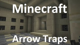 Minecraft  How to make Arrow Traps  Demonstration [upl. by Yajnas]