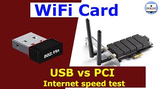 USB WiFi vs PCIe Card WiFi Internet speed Test  Tp Link 1300 Mbps Card Speed Test [upl. by Lugo922]