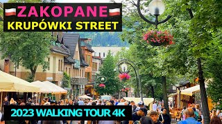 Zakopane Poland 2024 Packed Krupówki Street 4K Walking Tour Unlocked CC [upl. by Tjaden427]