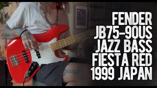 Fender JB7590US Jazz Bass Fiesta Red 1999 Japan [upl. by Dode823]