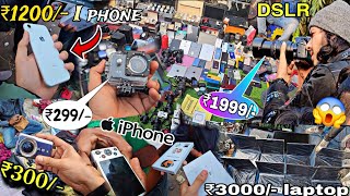 Chor bazaar delhi  CHOR BAZAAR DELHI cheapest I phone under ₹2000 iPhone gopro DSLR Laptop camera [upl. by Aneral]