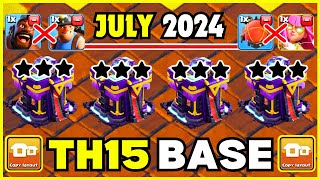 BASE TH 15 STRONGEST COPY LINK LATEST 2024  TH15 BEST BASE  CLASH OF CLANS [upl. by Wilkinson]