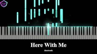 Marshmello  Here With Me ft CHVRCHES  Piano Tutorial by Klaus Music [upl. by Wanyen]